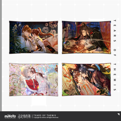 Folding Screen Shikishi (飞雪落红尘系列)