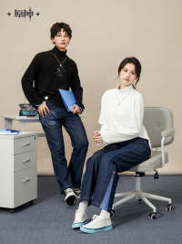 Ganyu Impression Series Denim Pants (3)