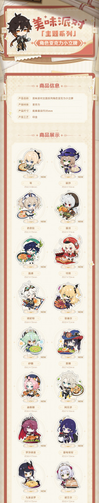 Character Acrylic Mini Stand (美味派对主题系列) (4)