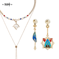 Of Lush Forests and Flying Sand Series Kaveh Impression Necklace / Clip-On Earrings