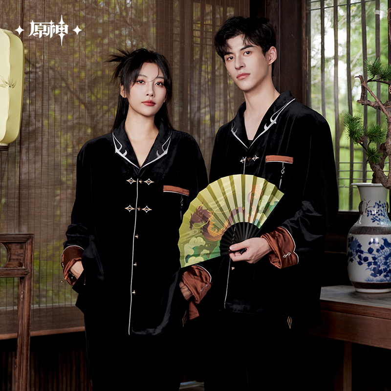 Zhongli Impression Series Velvet Pajama Set