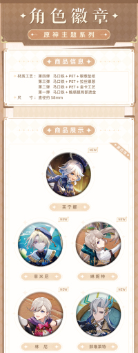 Genshin Impact Themed Series Character Badge (6)
