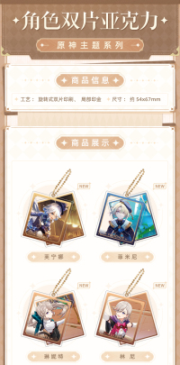 Genshin Impact Themed Series Double-Sided Acrylic Charm (6)