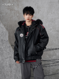 Wriothesley Impression Series Padded PU Hooded Jacket (4)