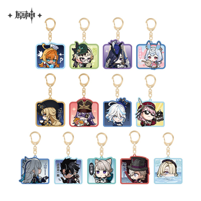 Chibi Emoticon Series Acrylic Keychain (Court of Fontaine)
