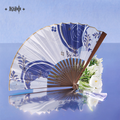 Kamisato Ayato Impression Series Gold-Stamped Silk Folding Fan