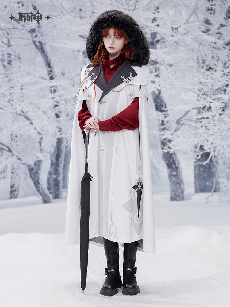 【25日まで】原神　霜痕与权焰　執行官マント＋胸針セット　公式正規品 原神 729pt】原神 ファトゥス・霜痕と権焔 マント【期間限定