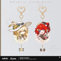 Express Travelogue Series Chibi Acrylic Keychain - Tribbie, Aglaea (2)