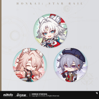 Chibi Portrait Tinplate Badge (美味齐享系列) - Moze, Feixiao, Jiaoqiu
