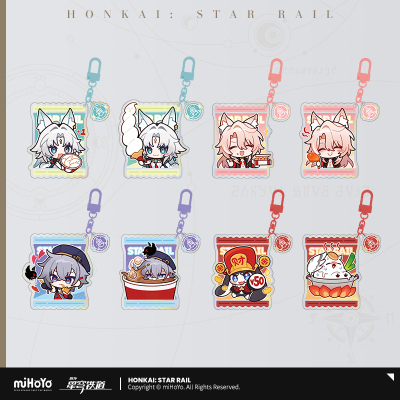 Chibi Emote Acrylic Keychain (美味齐享系列) - Owlbert, Pom-Pom