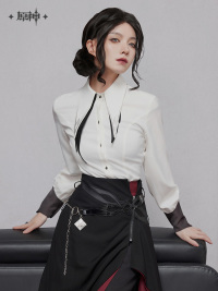 Arlecchino Impression Series Tie-Waist Fitted Shirt (4)