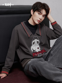 Arlecchino Impression Series Layered-Look Hoodie (5)