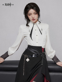 Arlecchino Impression Series Tie-Waist Fitted Shirt (3)