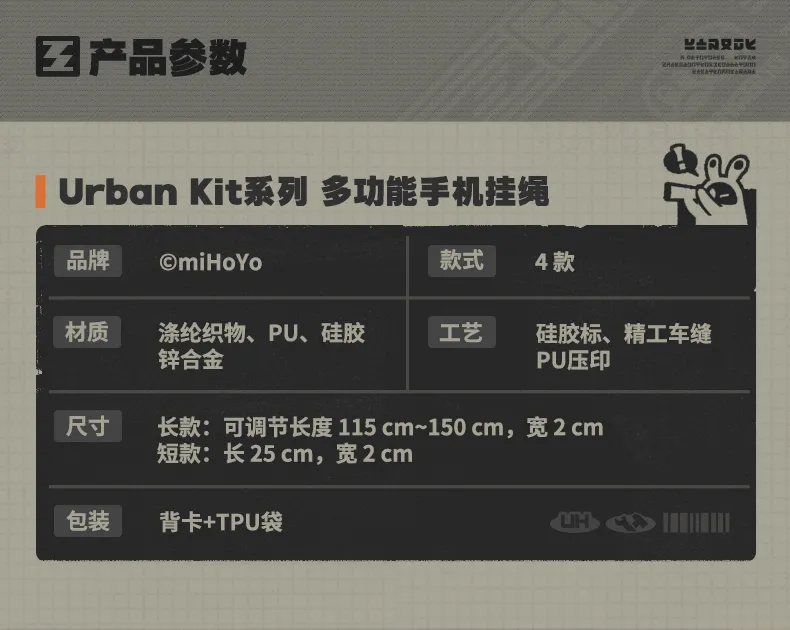 Zenless Zone Zero Urban Kit Series - Multifunctional Mobile Phone Lanyard (June 2026)