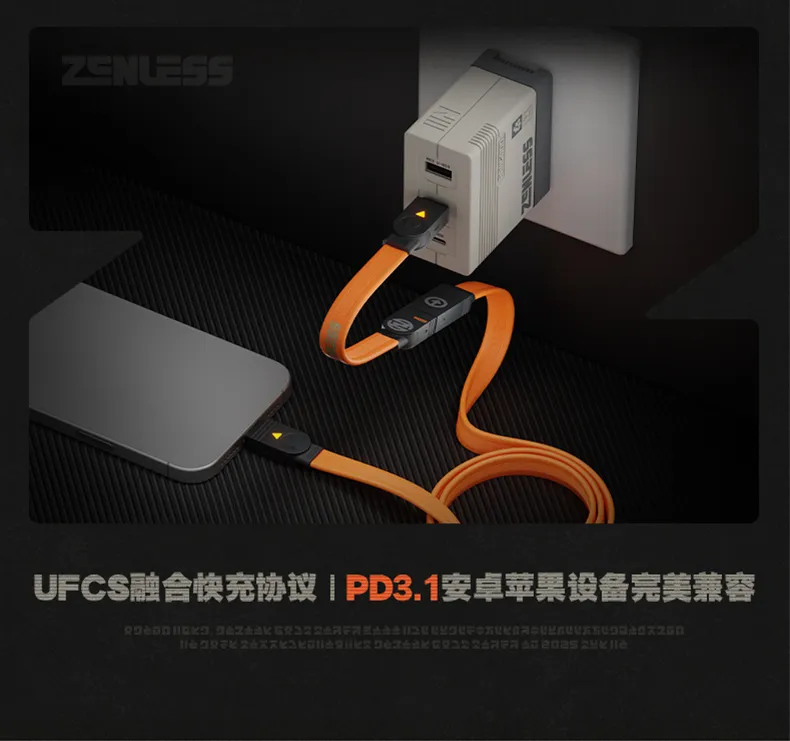 Zenless Zone Zero 140W GaN Three-Port Fast Charging Adapter | Zenlesszonezero.toys