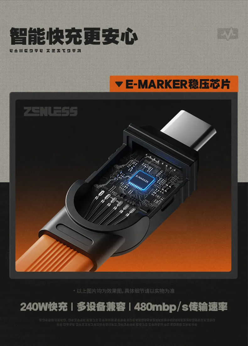 Zenless Zone Zero 240W Extended Assembled Fast Charging Data Cable