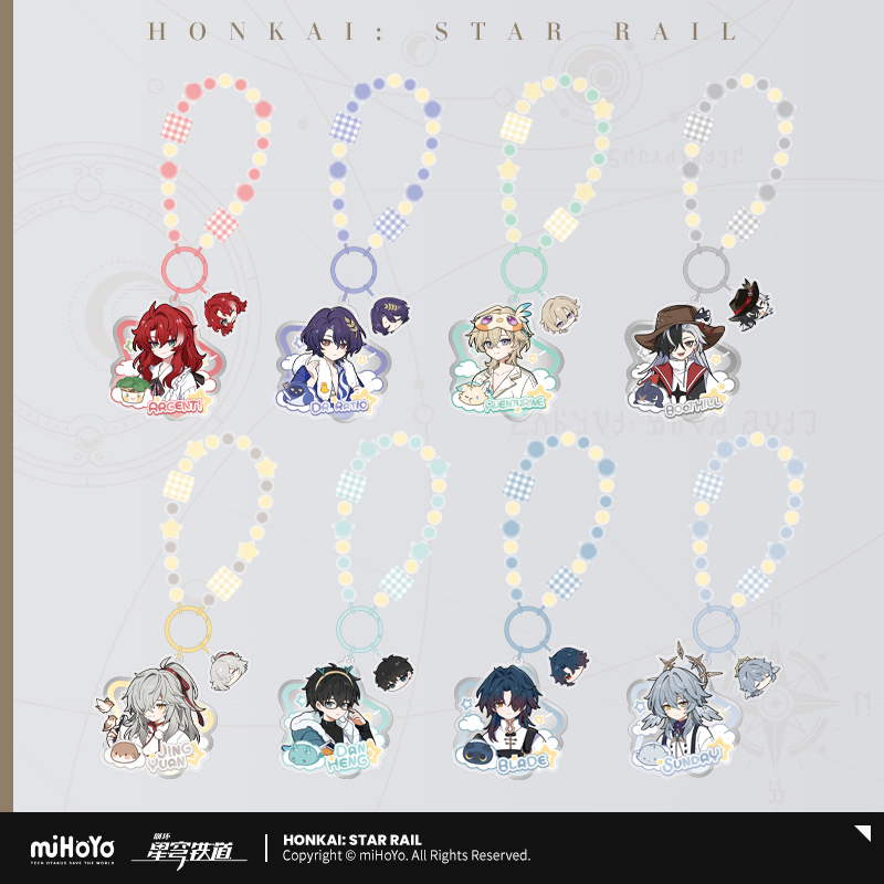 Acrylic Keychain (男生宿舍系列) - Argenti, Dan Heng, Aventurine, Blade, Boothill, Dr. Ratio, Jing Yuan, Sunday