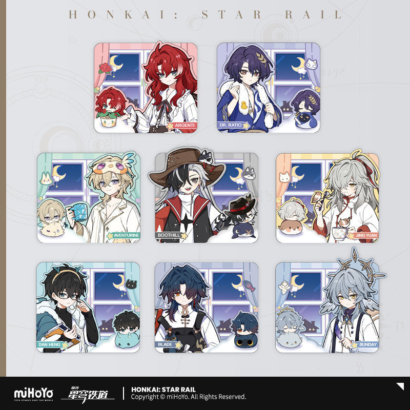 Collectible Card (男生宿舍系列) - Argenti, Dan Heng, Aventurine, Blade, Boothill, Dr. Ratio, Jing Yuan, Sunday