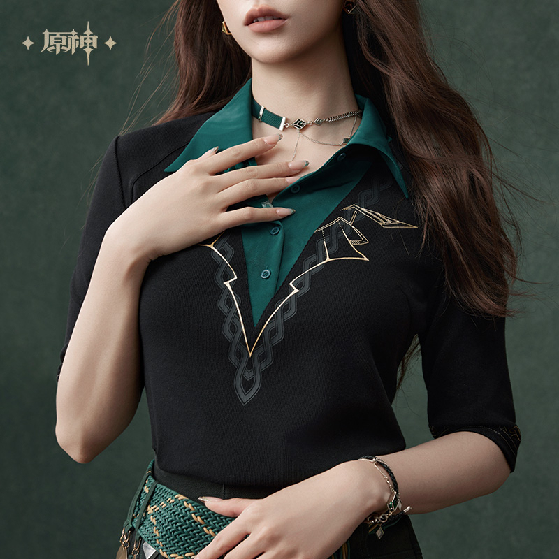 Alhaitham Impression Series Layered-Look Knit Sweater