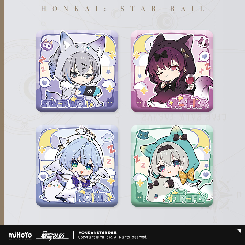 Chibi Square Badge (女生宿舍系列)