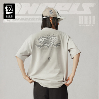 Printed Color-Block Short-Sleeve T-Shirt (三Z STUDIO) (Angels of Delusion) (4)
