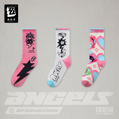 Printed Embroidered Socks (三Z STUDIO) (Angels of Delusion)