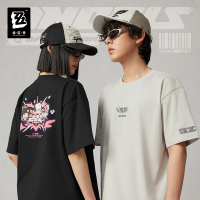 Printed Color-Block Short-Sleeve T-Shirt (三Z STUDIO) (Angels of Delusion) (2)