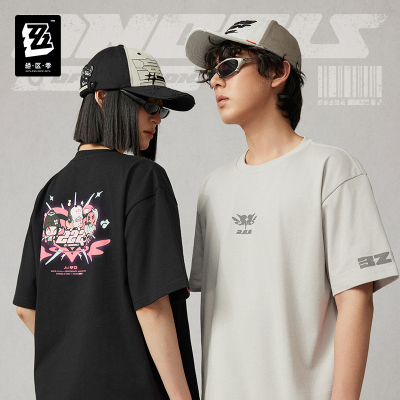 Printed Color-Block Short-Sleeve T-Shirt (三Z STUDIO) (Angels of Delusion)