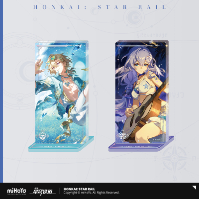 Light Cone Series Flowing Glitter Acrylic Stand - Welcome to the Cosmic City, Rise and Sing, A Star That Lights the Night, Dazzled by a Flowery World, Summer Rides the Surf, When She Decided to See