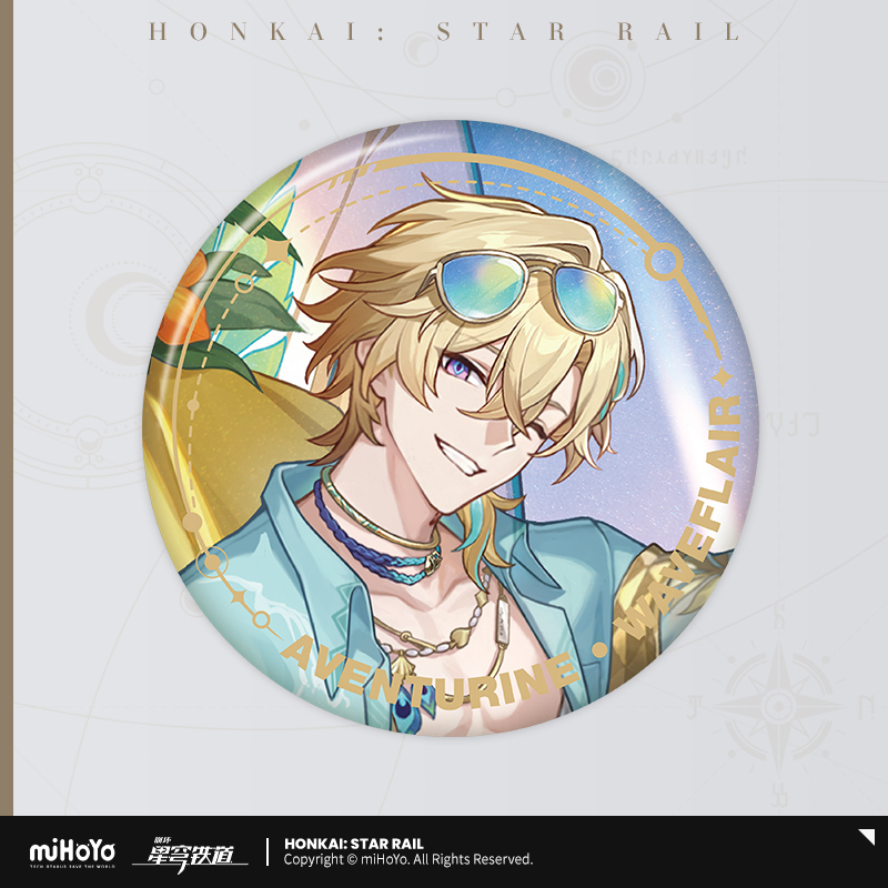 Character Portrait Series Tinplate Badge (Elation) - Evanescia, Aventurine · Waveflair, Sparxie, Trailblazer, Yao Guang