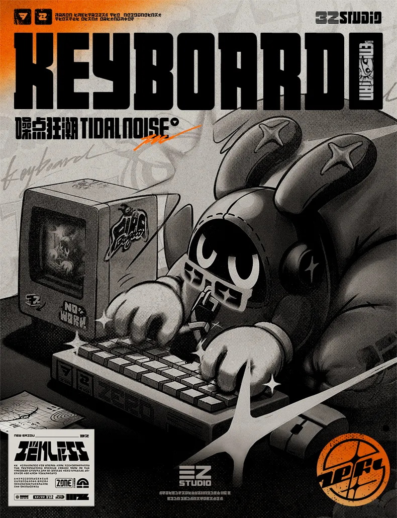 Zenless Zone Zero Tidal Noise Tri-Mode Mechanical Keyboard | zenlesszonezero.toys